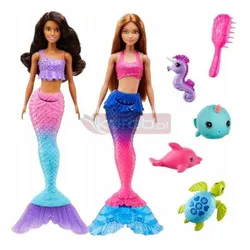 DREAMTOPIA LALKA BARBIE SYRENKA zestaw 2 lalek + akcesoria HBW89