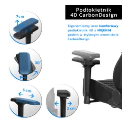 Fotel GAMVIS Elite 2.0 Pro XL Czarny (złote elementy)