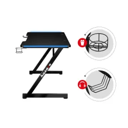 Biurko Huzaro Hero 2.5 RGB LED 120cm Czarny