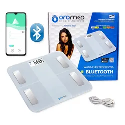 Waga łazienkowa OROMED Oro-Scale Bluetooth Biały