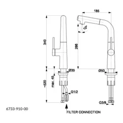 Bateria KFA Armatura Arura Mungo 6733-910-00 Chrom Mosiądz