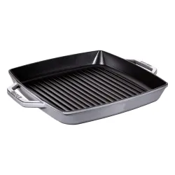 STAUB Grill At Home 33 x 33 cm grafitowa - patelnia grillowa żeliwna