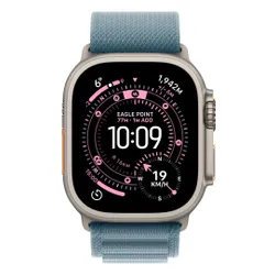 Apple Watch Ultra 3 GPS + Cellular 49mm koperta tytanowa (naturalny) + pasek Alpine rozmiar L (jasnoniebieski)