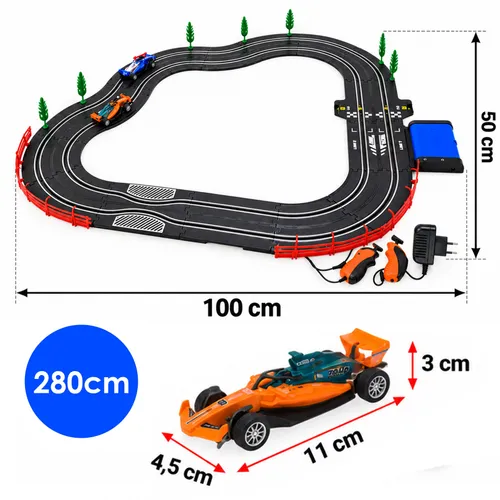 Tor samochodowy wyścigowy 280cm 3w1 Z60