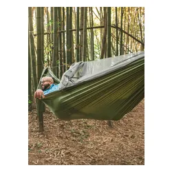 Hamak ENO JungleLink Hammock System - charcoal/evergreen