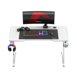 Biurko gamingowe HUZARO Hero 2.5 RGB Biały