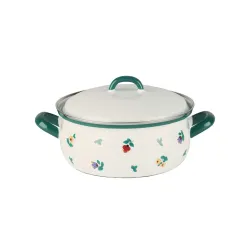 RIESS Country Gmundner Streublumen 2 l - garnek emaliowany z pokrywką