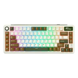 Klawiatura mechaniczna Royal Kludge RK-L75 BG Linear Cream Switch Zielono-Brązowy