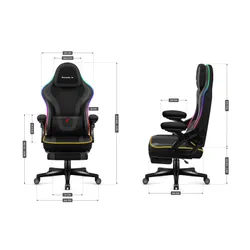 Fotel HUZARO Force 4.6 RGB Czarny