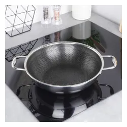 Patelnia wok stalowa nieprzywierająca COOKCELL 28 cm
