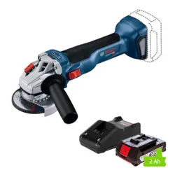Szlifierka kątowa BOSCH GWS 18V-10 06019J4002 + Ładowarka BOSCH Professional GAL 18V-40 1600A019RJ + Akumulator BOSCH Professional GBA 1600Z00036 2Ah 18V