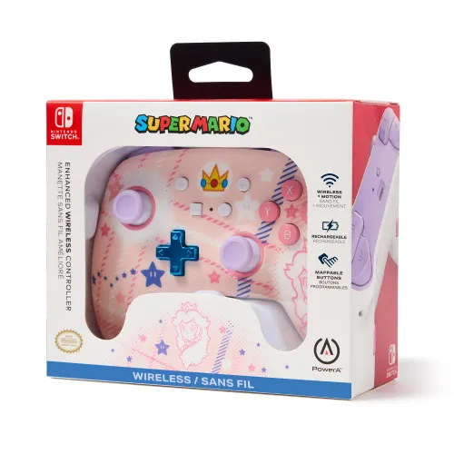 Pad PowerA Enhanced Princess Peach Plaid do Nintendo Switch Bezprzewodowy