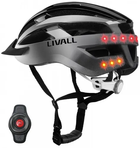 Kask rowerowy LIVALL MT1 Neo Szaro-czarny MTB z lampką (rozmiar L)