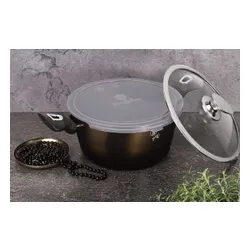 Zestaw garnków BERLINGER HAUS Metallic Line Shiny Black Edition BH-6615 (13 elementów)