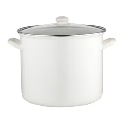 Garnek FLORINA Wysoki Gładki 28 cm Kremowy