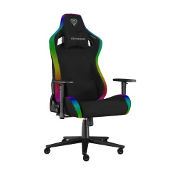 Fotel Genesis Trit 660 RGB Gamingowy do 150kg Tkanina Czarny
