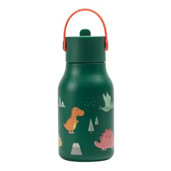 Butelka dziecięca na wodę Lund London Little Childrens Water Bottle 400 ml - dino