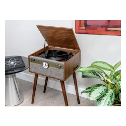 Gramofon Victrola Century Signature+ 6-in-1 VTA-835SB-WLN-INT Manualny Napęd paskowy Bluetooth CD Kaseta Orzech