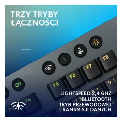 Klawiatura mechaniczna Logitech G915 X Lightspeed Tactile US INTL Czarny