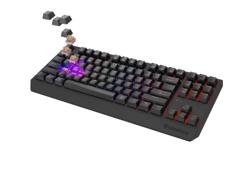 Klawiatura mechaniczna Genesis Thor 230 TKL US RGB Outemu Panda Czarny