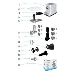 Yoer Öğütücü Elektrikli Öğütücü 6in1 + Öğütücü-YOER Grindo MG01S-ücretsiz nakliye