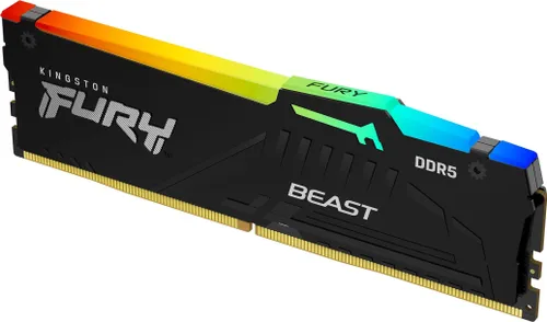 Pamięć Kingston Fury Beast RGB, DDR5, 16 GB, 5600MHz, CL36 (KF556C36BBEA-16)