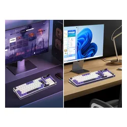 Klawiatura ROYAL KLUDGE RK-S98 Chartreuse Switch Biało-fioletowy