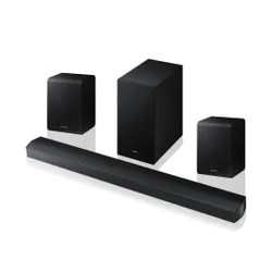 Soundbar SAMSUNG HW-B750F EN Czarny + Kolumny głośnikowe SAMSUNG SWA-9250S Czarny (2 szt.)
