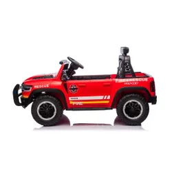 Auto Na Akumulator Dla Dzieci Dodge Ram Straż Poż Zb629-F 4X4 LED Eva Skóra