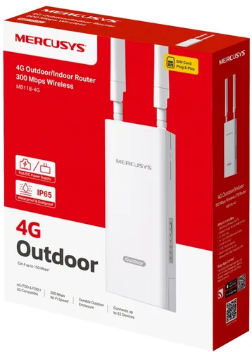 Router MERCUSYS MB118-4G 2.4 GHz, Gniazdo SIM