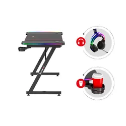Biurko gamingowe HUZARO Hero 4.8 RGB Czarny