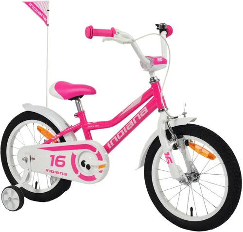 Rower dziecięcy INDIANA Roxy Kid 16 cali dla dziewczynki Różowy