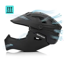Kask rowerowy full-face METEOR Hydra S 51-55 cm czarny