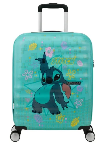 Walizka kabinowa American Tourister Wavebreaker Disney - Stitch flower