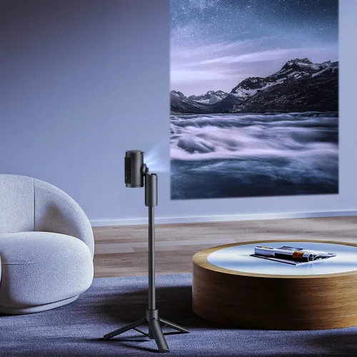 Projektor JMGO PicoPlay+ Full HD (1920 x 1080), 450 ANSI lumen, Wi-fi, Bluetooth + Statyw z powerbankiem + Etui