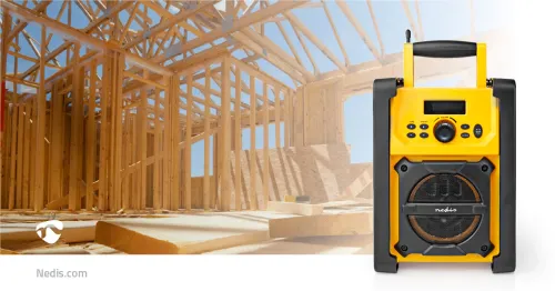 Radioodbiornik Nedis RDFM3100YW Radio FM Bluetooth Warsztatowe Żółto-czarny