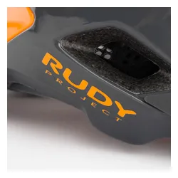 Kask rowerowy Rudy Project Crossway lead/orange fluo shiny