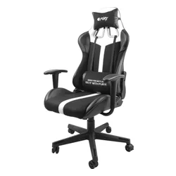 Fotel FURY Avenger XL Czarno-biały