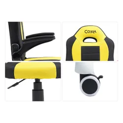 Fotel COBRA Junior Pro CRF2302 7.1T Żółto-czarny