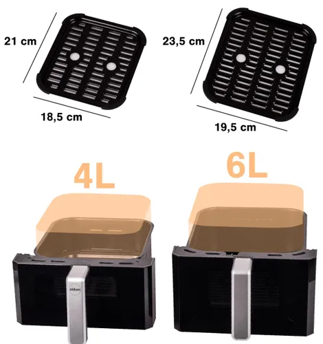 Air Fryer Frytkownica beztłuszczowa ELDOM FR300 10l z okienkiem do obserwacji postępów