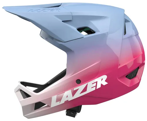 Kask rowerowy LAZER Chase KinetiCore Niebiesko-różowy Full Face (rozmiar XS)