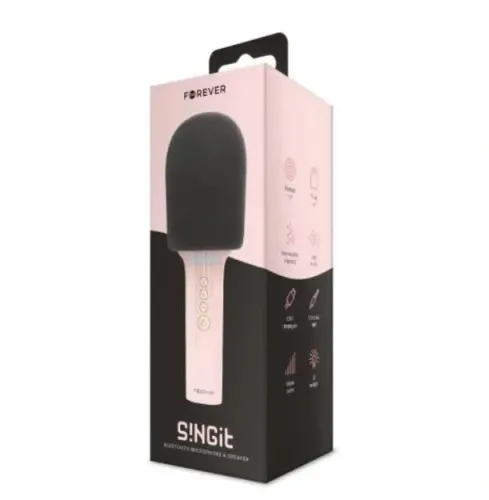 Mikrofon z głośnikiem Bluetooth Forever BMS-500 5W Różowy