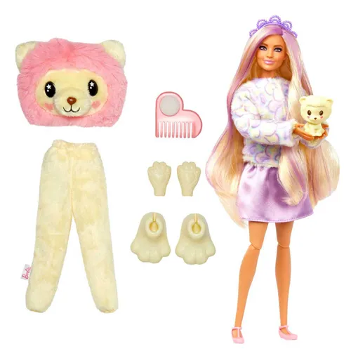 Lalka Barbie Cutie Reveal Lew Słodkie stylizacje HKR06