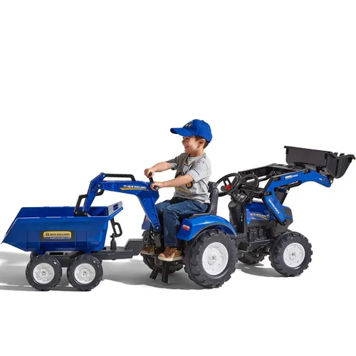 Falk Traktor na Pedały New Holland T8 z Koparką i Przyczepą 3-7 lat