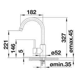 Bateria BLANCO Mida 526649 Czarny mat