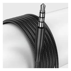 Słuchawki przewodowe USAMS EP-42 jack 3,5 mm Dokanałowe Mikrofon Czarny