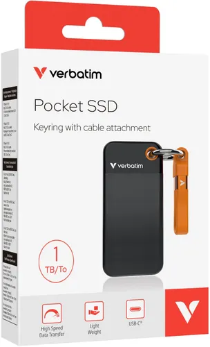 Dysk VERBATIM Pocket 1TB SSD Czarno-pomarańczowy