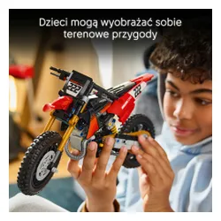 LEGO TECHNIC 42238 Motocykl Ducati Desmo450 MX Factory, zestaw klocków 10+