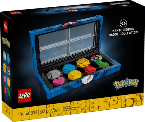 LEGO 40892 Pokemon - Kolekcja odznak z regionu Kanto