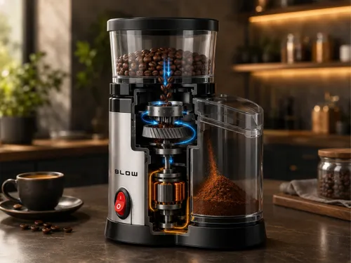 Młynek Do Kawy Elektryczny Żarnowy Grinder Mocny 150W 100 g Cicha Praca
